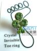 ATR-016 hot sale zinc alloy green flower healthy toe ring