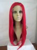 Wholesale red longbobo heat resistant synthetic lace front wig