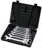 Tool Set Kit-8PC Flexible Head Combination Ratchet Gear Wrench Spanner
