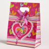 cute color printing gift bag with ribbon decoration