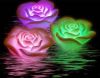 Led rose shape floating candle light