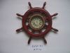 wooden wheel wall clock  hanging