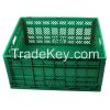 Plastic folding crates