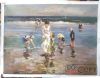 Beach Oil Painting BC271 100% Handmade in Cavans