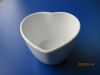 Heart Shape Ceramic Small Dish White Color