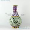 Sell 17inch High quality reproduction hand painted hand carved Qing dynasty reproduction Porcelain Vase
