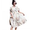 Sell 381-10129 Loose Casual Fashion Dress, Elegant V Neck Beach Dresses
