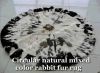 Sell Natural Mixed Color Rabbit Circular Fur Rugs