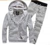 new arrival 2014 man fashion casual autumn winter thicking hoody fur lining fleece hoodies pant men sports clothing set Casual style