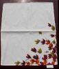 White with Printed Flower Napkin