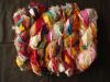 Recycled sari silk ribbon yarn for craft works 10 skeins ( 1 kg )