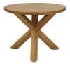 Sell Solid Oak Round Table with Crossed Legs