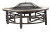 Garden Steel  round fire pit with tiles top
