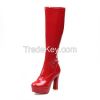 Free shipping ladies fashion pointed toe high platform boots size 33-47