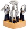 5PCS Kitchen Tool (corkscrew, nut cracker, garlic press, can opener)