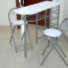 Dining Set with Table and Round Chair Cushion, Made of 1.8cm Thickness