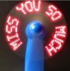 Sell usb novelty--- Mini LED customized message usb programmable fan m