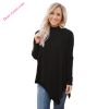 Elegant Design Black Soft Faux Poncho Turtleneck Sweater