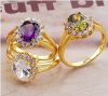 Sell fashion jewelry ring, stock brass rings, cz stone rng, gold filled