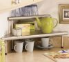 Stainless steel 2 Tier corner shelf kitchen shelf