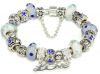 Love in Cloud silver charm bead bracelet E21