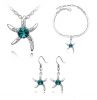 Authentic Austrian blue crystal gold plated lovely starfish jewelry se