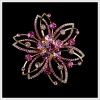 Austrian pink crystal 18K gold plated flower brooch jewelry GX101