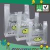 100% biodegradable PLA T-shirt shopping bags, vest bag, compostable shopping bag