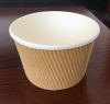 Servering hot drink cup ripple Double Walled Paper Cup/tub