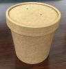 12OZ kraft soup hot/cold food container and lid pack of 500
