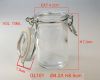 Stash Jar Glass Flip Top Lid-Airtight Smell Proof -Herb Bud Canister