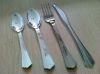 disposable silver plastic cutlery set