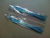 disposable sealed silver plastic knife