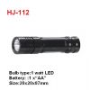 1W LED aluminium camping flashlight torch HJ112