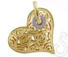 18k gold plated pendant heart shape