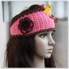 hand crochet, flowers , lace, hat