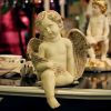 Sell Cream resin colored sitting angel decoration