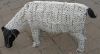 Beaded life size sheep sculpture