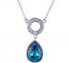 Sell drop pendant necklace jewellery white gold with CZ crystal