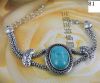 Sell turquoise charm bracelet silver