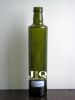 Glass round olive oil bottle