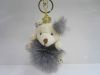 fox feather crown bears pendant