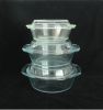 Sell round glass casserole with lid