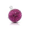 sell crystal ball pendant, 12mm fuchsia crystal pendant