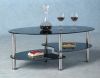 hot sell oval tempered glass coffee table xyct-053