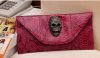 Sell skull rivet ladies messenger handbag evening clutch