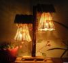 arrival/double tile-roofed house table lamp/bamboo lampshade/countrysi