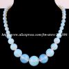 Hot Sale Opal Opalite Gemstone Round Bead Necklace, 35 Pcs/Lot