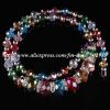 Popular Mixed Color Faceted Crystal Beaded Jewelry, 41 Pcs/Lot