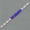 Sell casting bracelet with blue and white zircons inlayed
